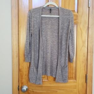 Maurices taupe open front cardigan